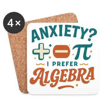 Algebra instead of fear - Coasters (set of 4) - white - Front
