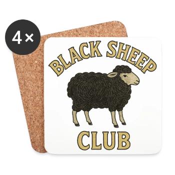 Black Sheep Club Emblem - Untersetzer (4er-Set) - Weiß - Vorne