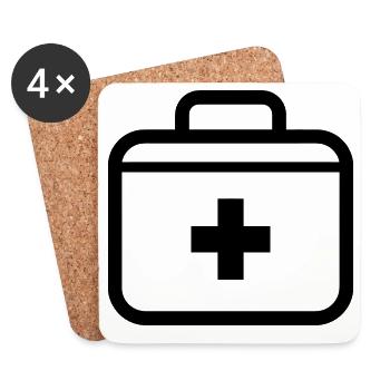 First aid kit - Coasters (set of 4) - white - Front