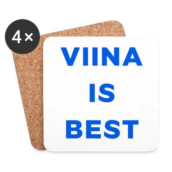 WODKA IST AM BESTEN - Untersetzer (4er-Set) - Weiß - Vorne