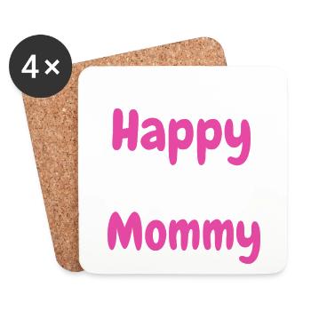Happy birthday mommy  - Dessous de verre (lot de 4) - blanc - Devant