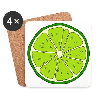 Costume Lime, costume d’Halloween assorti - Dessous de verre (lot de 4) - blanc - Devant