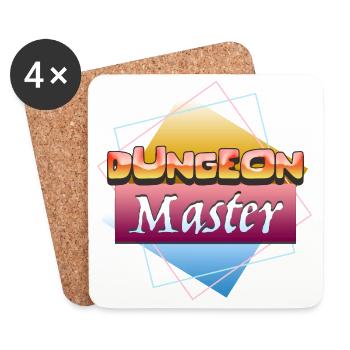 Maître de jeu rétro Dungeon Masters - Dessous de verre (lot de 4) - blanc - Devant