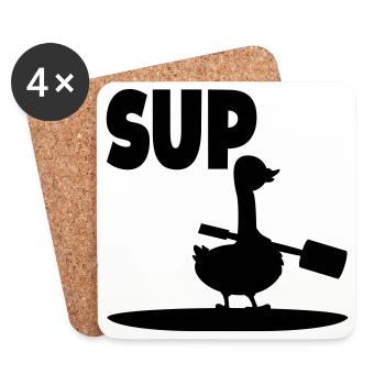 Sports nautiques SUP Goose Pagayage - Dessous de verre (lot de 4) - blanc - Devant