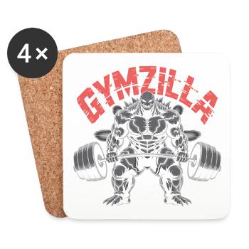 Gymzilla - Motivational Gym Quote - Coasters (set of 4) - white - Front