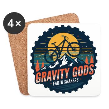 Gravity Gods Earth Shakers - Coasters (set of 4) - white - Front
