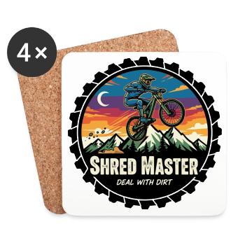 Shred Master Dirt MTB Sunset - Coasters (set of 4) - white - Front