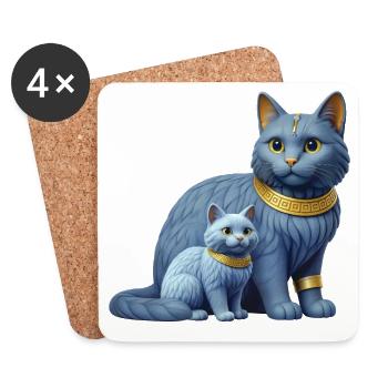 ROYAL KITTEN - animals - Dessous de verre (lot de 4) - blanc - Devant
