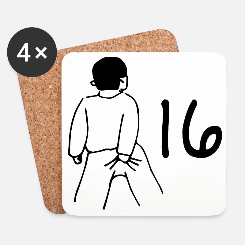 16. Geburtstag - 16 Jahre Alt - Untersetzer (4er-Set) - Weiß