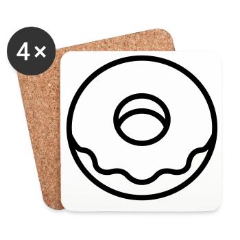 Donut - Untersetzer (4er-Set) - Weiß - Vorne