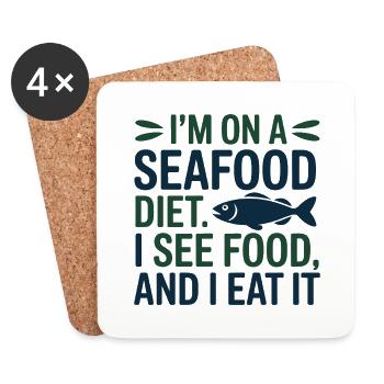 I'm Here For The Snacks And The Science Dietitian  - Coasters (set of 4) - white - Front