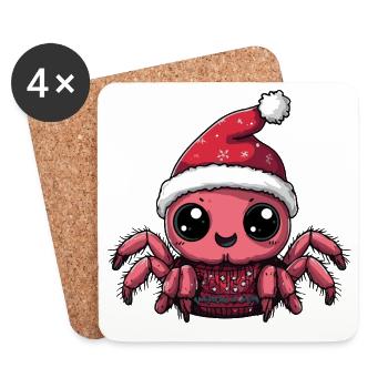 Tarantula Weihnachten Xmas - Untersetzer (4er-Set) - Weiß - Vorne