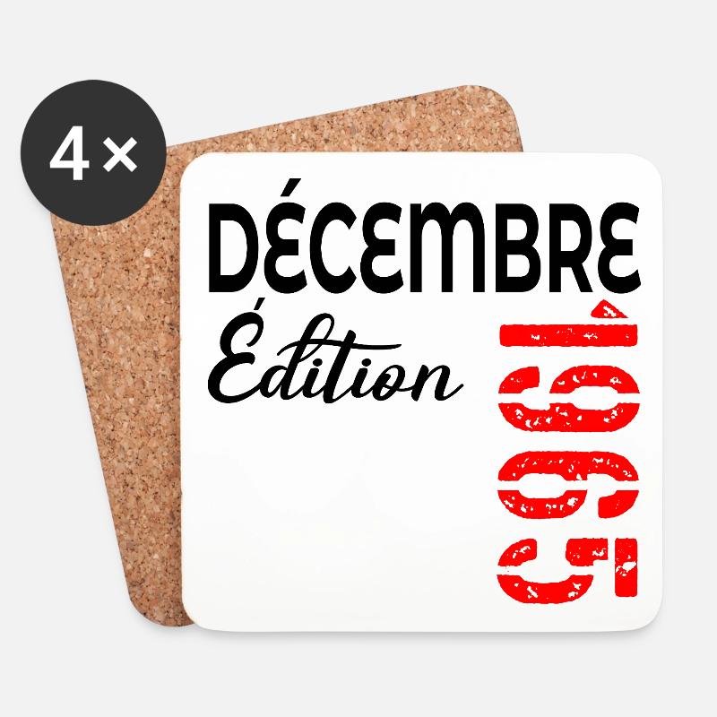 Jubiläumsausgabe Dezember 1965 - Untersetzer (4er-Set) - Weiß
