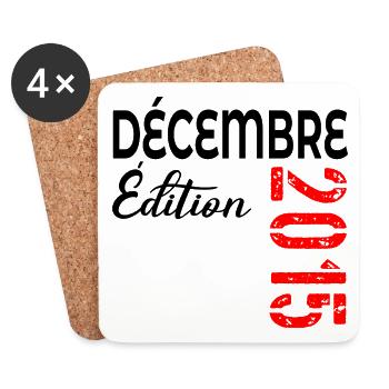 Jahrestag Dezember 2015 - Untersetzer (4er-Set) - Weiß - Vorne