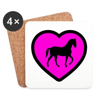 horses - Coasters (set of 4) - white - Front