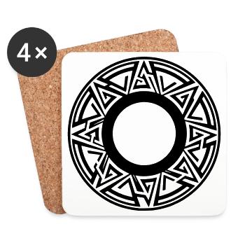 Modern Circle - Coasters (set of 4) - white - Front
