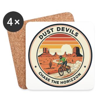 Dust Devils Desert Horizon MTB - Untersetzer (4er-Set) - Weiß - Vorne