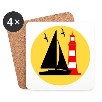 Voile - Dessous de verre (lot de 4) - blanc - Devant