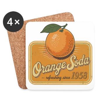 Retro Orange Soda – Since 1958 - Untersetzer (4er-Set) - Weiß - Vorne
