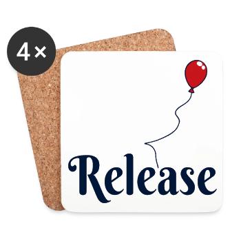 Release Loslassen Luftballon - Untersetzer (4er-Set) - Weiß - Vorne