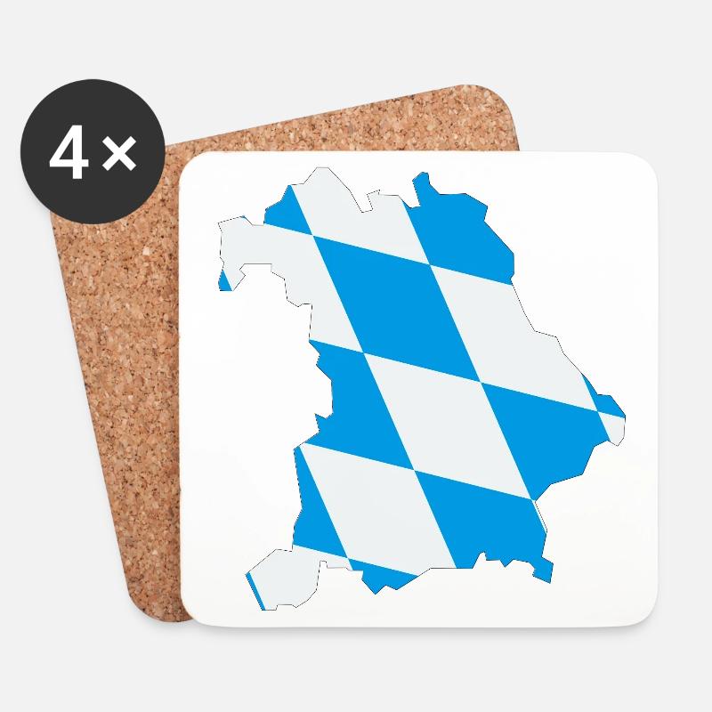 Bundesland Bayern - Untersetzer (4er-Set) - Weiß