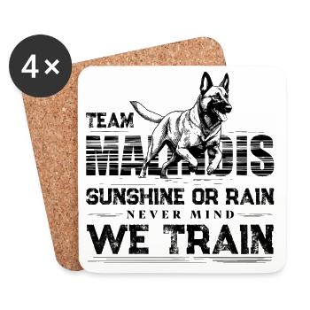 Belgian Malinois Dog Training Design - Coasters (set of 4) - white - Front
