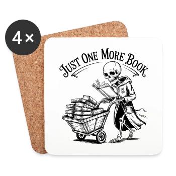 Just one more Book - Funny T-Shirt - Coasters (set of 4) - white - Front