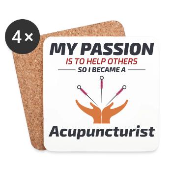 My Passion Is To Help Others Acupuncturist - Coasters (set of 4) - white - Front