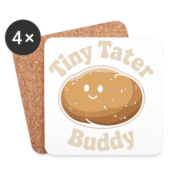 Tiny Tater Buddy - Kartoffel - Untersetzer (4er-Set) - Weiß - Vorne
