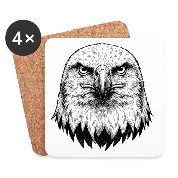 Eagle - Coasters (set of 4) - white - Front