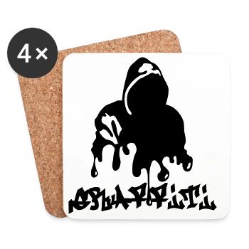 Graffiti - Coasters (set of 4) - white - Front