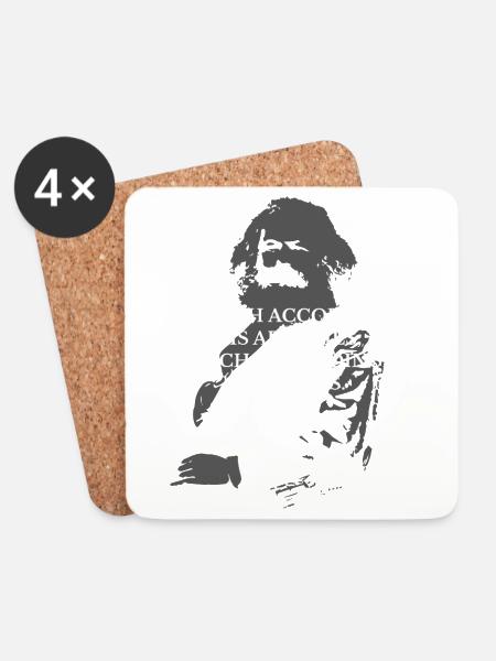 Zitat von Karl Marx - Untersetzer (4er-Set) - Weiß