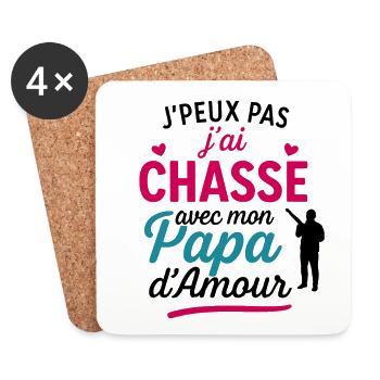 I chased Dad away - Coasters (set of 4) - white - Front