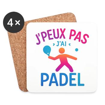 I can't I have Padel - Coasters (set of 4) - white - Front