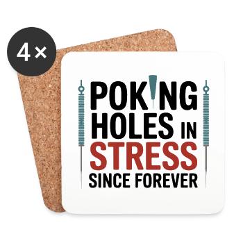 Acupuncturist Stress Relief Professional Expert  - Coasters (set of 4) - white - Front