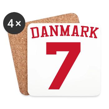Conception de Denmark 7 Sport - Dessous de verre (lot de 4) - blanc - Devant