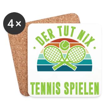 Tennis Player Gifts Tennis Sayings Outfits - Coasters (set of 4) - white - Front