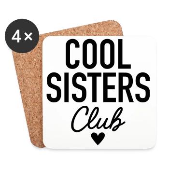 Cool Sisters Club - Coasters (set of 4) - white - Front