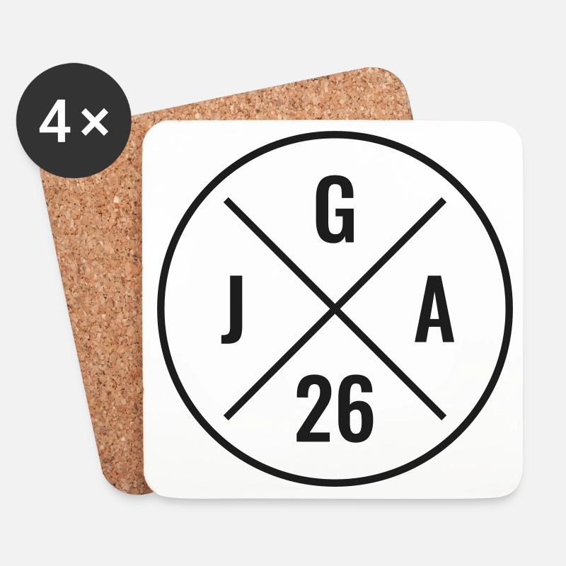 JGA 2026 - Junggesellenabschied 2026 - JGA 26 - Untersetzer (4er-Set) - Weiß