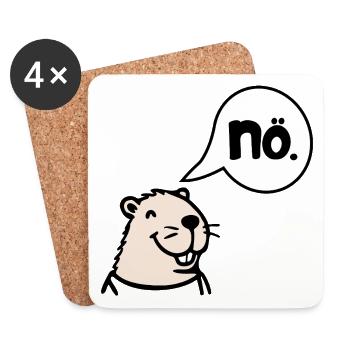 Annulation de Capybara Non Non - Dessous de verre (lot de 4) - blanc - Devant