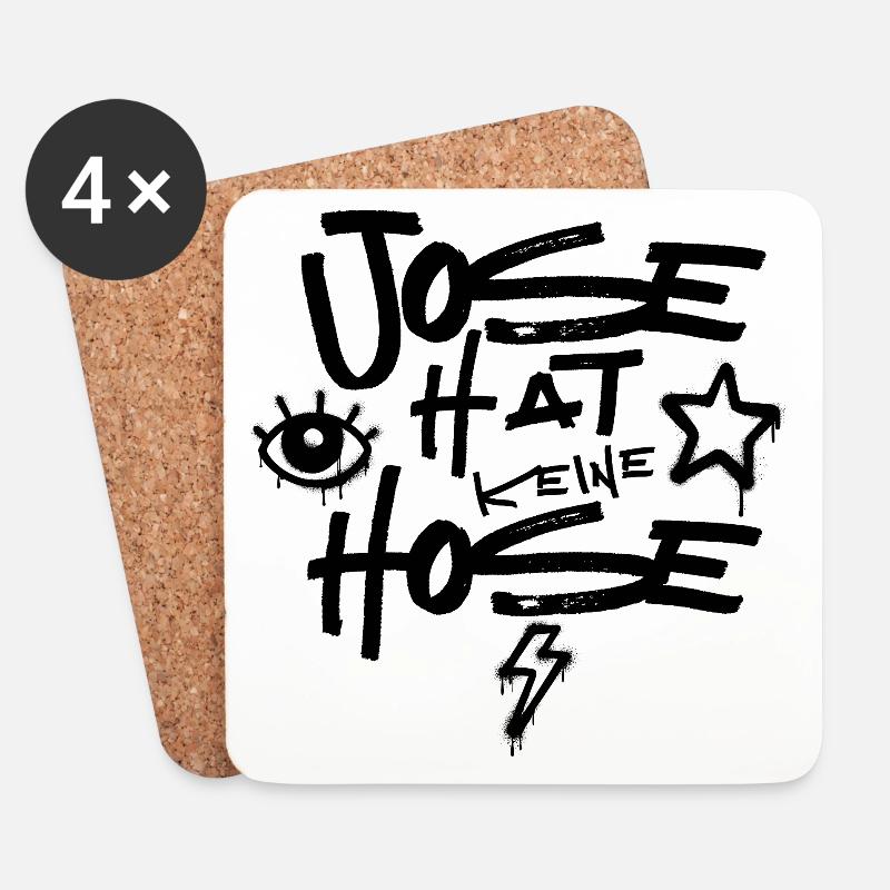 Jose Hat Keine Hose - Untersetzer (4er-Set) - Weiß
