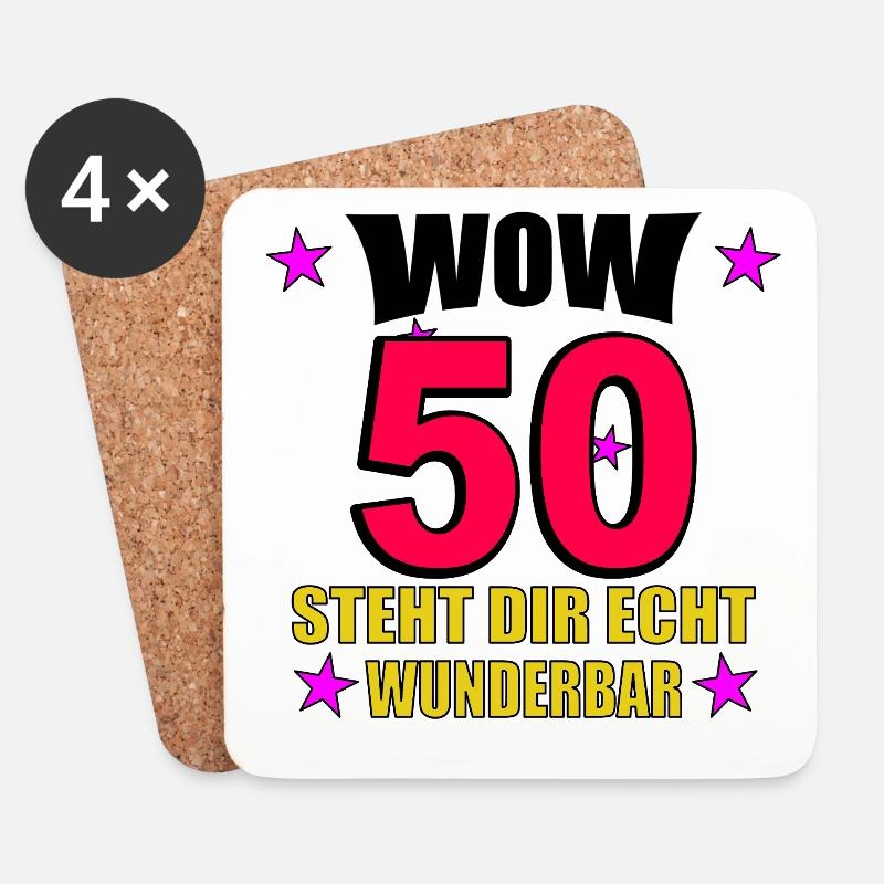 Steht Dir Echt Wunderbar - Untersetzer (4er-Set) - Weiß