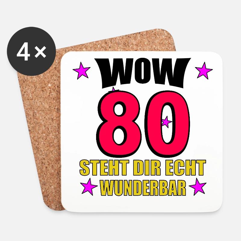 steht dir echt wunderbar - Untersetzer (4er-Set) - Weiß