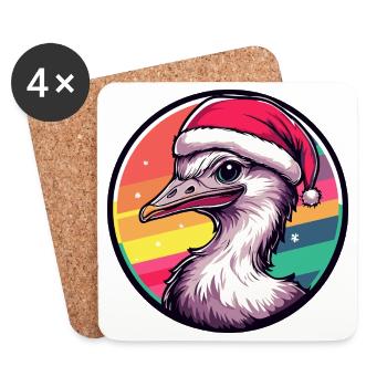 Bandes néon de Noël de Pâques - Dessous de verre (lot de 4) - blanc - Devant