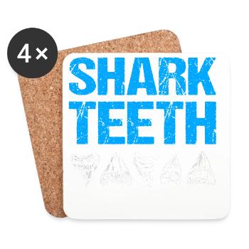 Dents de requin Dents de requin Dents de requin - Dessous de verre (lot de 4) - blanc - Devant