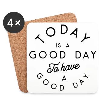Today Is A Good Day - Motivation Minimalist - Coasters (set of 4) - white - Front