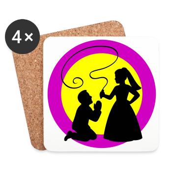 Mariage des mariés - Dessous de verre (lot de 4) - blanc - Devant