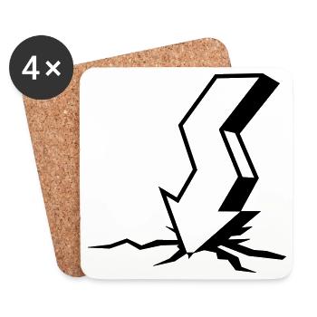 Stock market crash - Coasters (set of 4) - white - Front