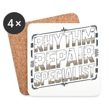 Cardiac Tech Rhythm Repair Specialist Echo Tech - Untersetzer (4er-Set) - Weiß - Vorne