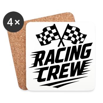 Équipage de course - Dessous de verre (lot de 4) - blanc - Devant